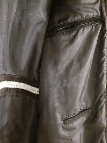 Joseph Aboud Chocolate Brown Suede Mens leather Coat Size=L - Picture 6 of 12