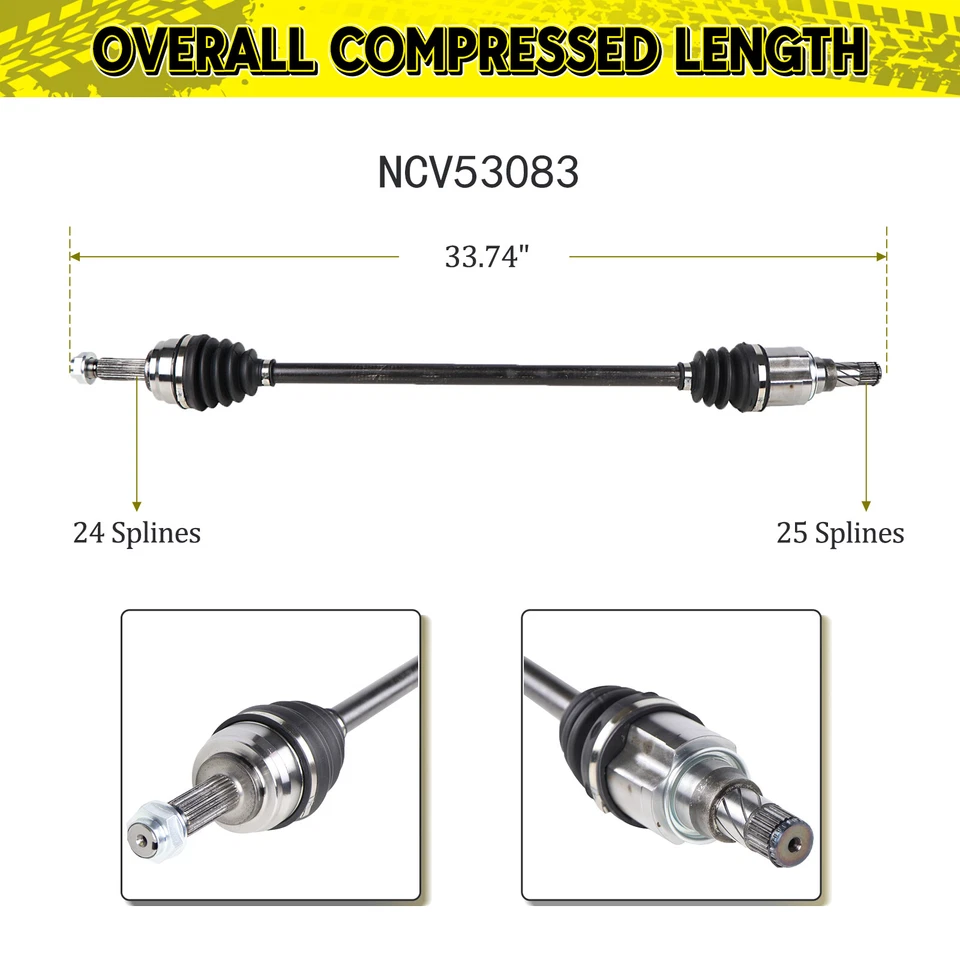 Eje delantero derecho CV para Mitsubishi Mirage G4 con auto CVT 2014-2015 2017-22 Foto 3 de 4