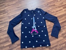 Gap Kids Supersoft Girls Long Sleeve Shirt Navy “Eiffel Tower” Size L (10-11)