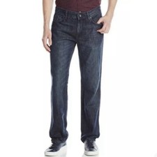 DKNY SoHo Relaxed 100 Cotton Medium Dark Wash Jeans Size 38W 32L