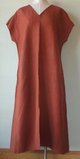 FLAX Designs LINEN Rayon DRESS M NWOT YARA Maxi Dress CLAY
