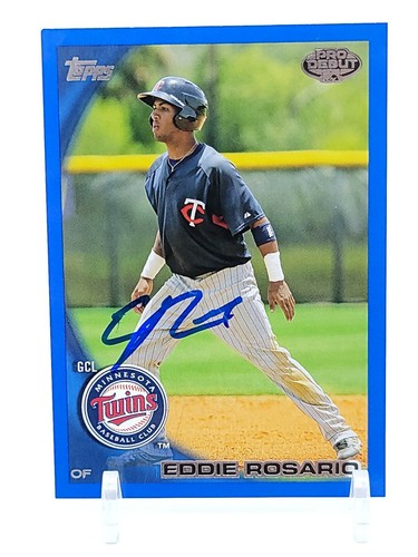 EDDIE ROSARIO SIGNED 2010 TOPPS PRO DEBUT BLUE PARALLEL AUTOGRAPH AUTO 🔥 /369 - Afbeelding 1 van 11