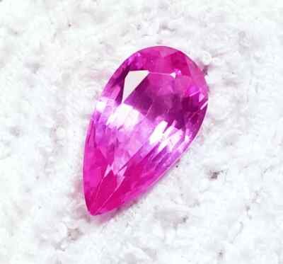 Natural Pink Sapphire Pear Shape 9.75 Ct Certified Loose Gemstone ~Free Gift