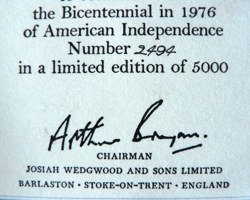 WEDGWOOD AMERICAN BICENTENNIAL MUG 1976 BOXED CERTIFICATE RICHARD GUYATT TANKARD - Picture 14 of 20