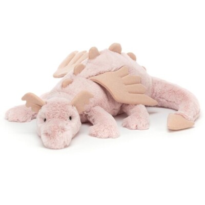 JELLYCAT I AM GIANT ROSE DRAGON 66 CM BRANDNEU MIT ETIKETT ROSE
