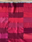 CRISPINA FFRENCH HANDMADE WOOL Sewn Red Purple Green Trim BLANKET THROW Upcycle — photo 4