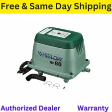 HIBLOW HP-80 Aluminum Linear Diaphragm AC Septic Air Pump - 2 Year Warranty