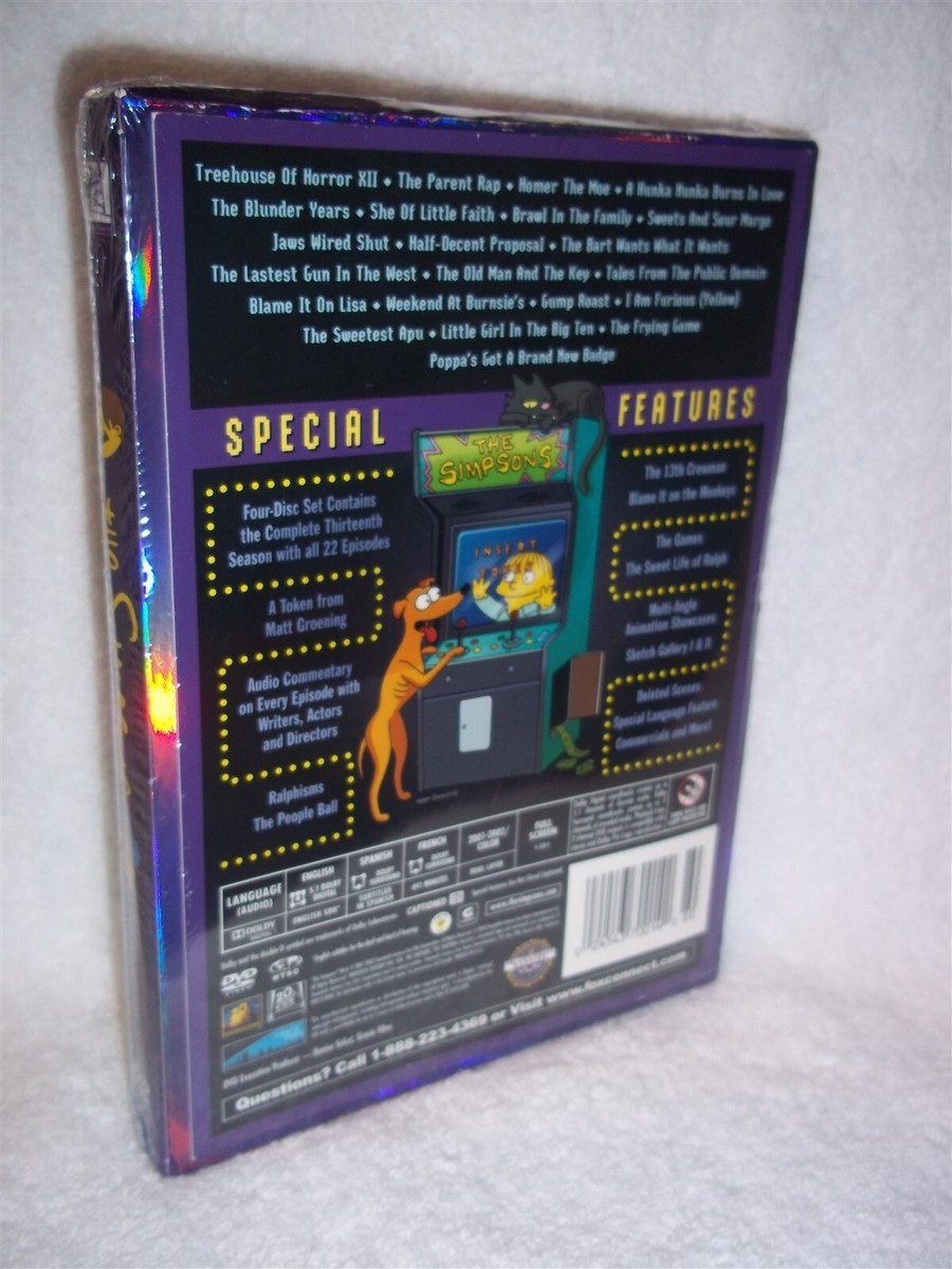 The Simpsons Thirteenth Season 13 (4-Disc) (DVD, 2002, MOLDED HEAD