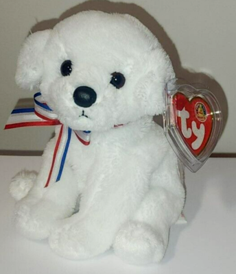 Ty Beanie Baby FIREWORKS the 4th of Juy lDog (2007 BBOM Exclusive