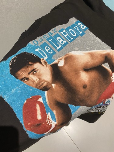 Oscar De La Hoya Vintage Shirt Big Logo 1997 WBC Welterweight Championship Large - Picture 4 of 11
