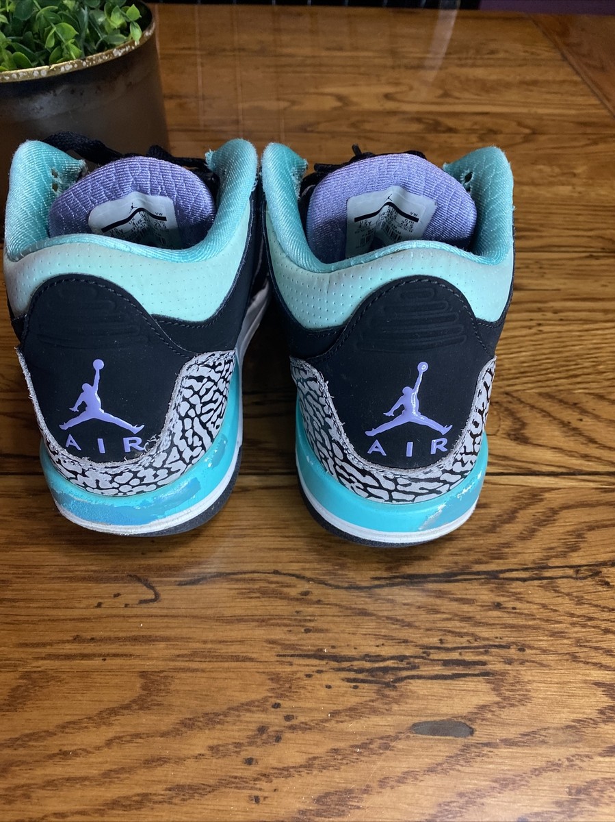 AIR JORDAN RETRO BLEACHED TURQUOISE MINT BLACK GS 441140-005