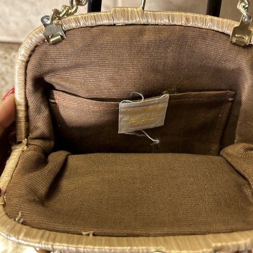 VTG "IT'S IN THE BAG" EXCLUSIVELY FOR RITTER BEADED SHOULDER BAG GOLD HARDWARE - Picture 3 of 9