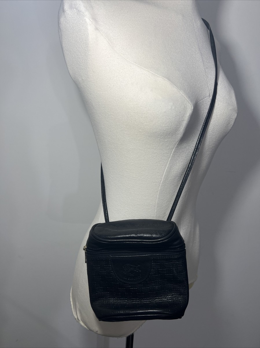 【IL BISONTE】Small camera bag ★関税込み★ Il Bisonte Black Leather Small Camera Cross Body Bag Purse