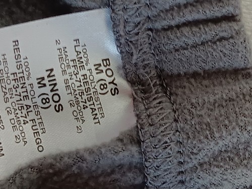 Boys Playstation 2pc. pajamas M(8) long-sleeve Black/Gray - Picture 5 of 6