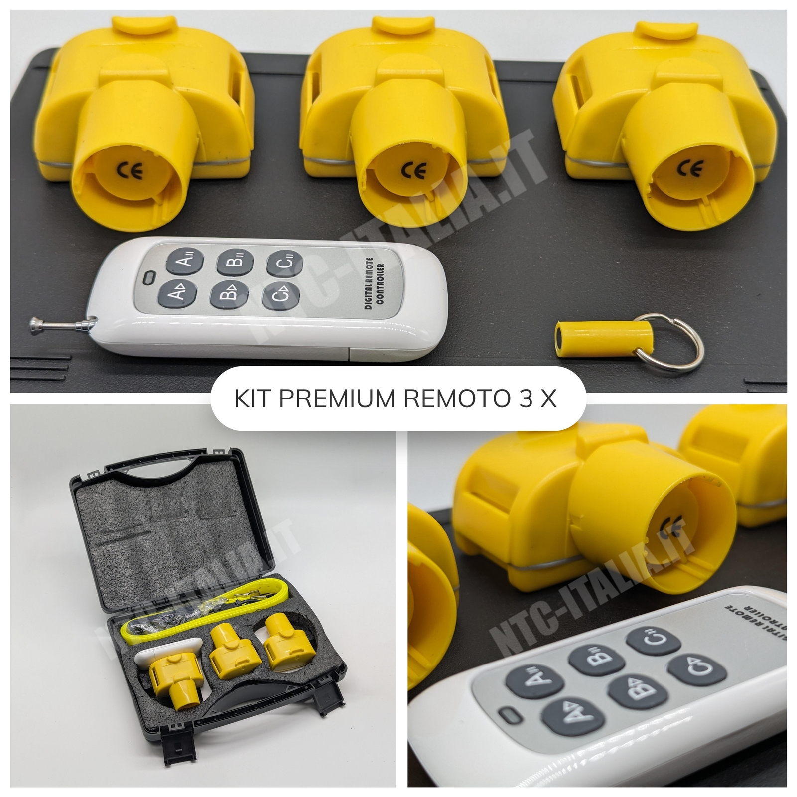 Kit Addestramento 3 Cani Professionale Telecomando LCD Impermeabile