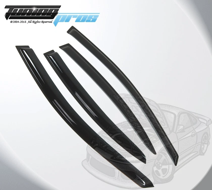 Juego de 4 viseras protectoras de lluvia para ventana canal de humo para Hyundai Accent 2006-2011 Foto 2 de 4