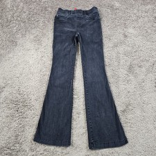 Spanx Jeans Womens Small S Black Flare Pull On Stretch Denim 20326R 25x30