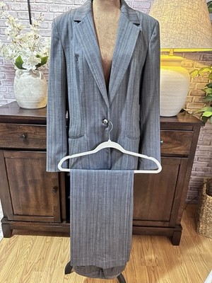 GARFIELD & MARKS Blue Pinstripe 2 Pc Pants Suit Size 10