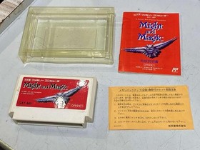 Gakken Might & Magic Famicom Game Cart Used with Box/Manual (Damaged)