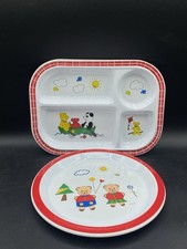 Selandia Designs Pat Wong Panda 1984 Divided Child  s Plate  PECO