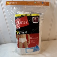 Hanes Red Label Tagless Briefs Size Small 28-30  - Pack of 9 - White
