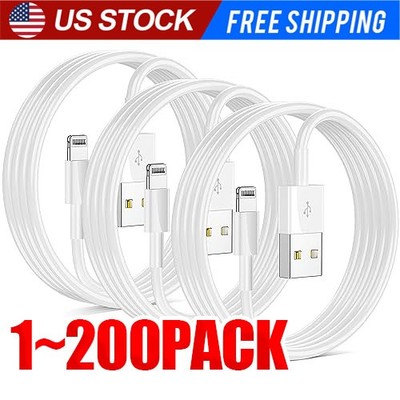 Fast USB Data Charger Cables lot Cords For Apple iPhone 5 S 6 7 8 13 14 X Plus