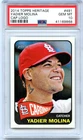 2014 Topps Heritage YADIER MOLINA Cap Logo Swap Variation SSP #491 PSA 10 *POP 1