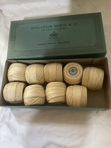 Dollfus Mieg & Cie France DMC No 20 Crochet Thread Ivory White Blanc 9 count