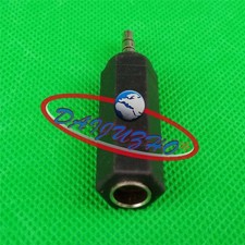 New 1PCS 3.5mm stereo male plug to 6.35mm stereo female jack adapter zc