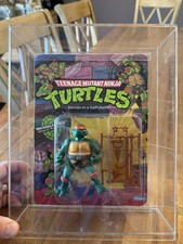Vintage 1988 Playmates TMNT Michaelangelo Figure - 10-Back With Acrylic