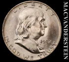 1952-D Franklin Half Dollar- Full Bell- Choice Gem Brilliant Unc- Luster #L7136