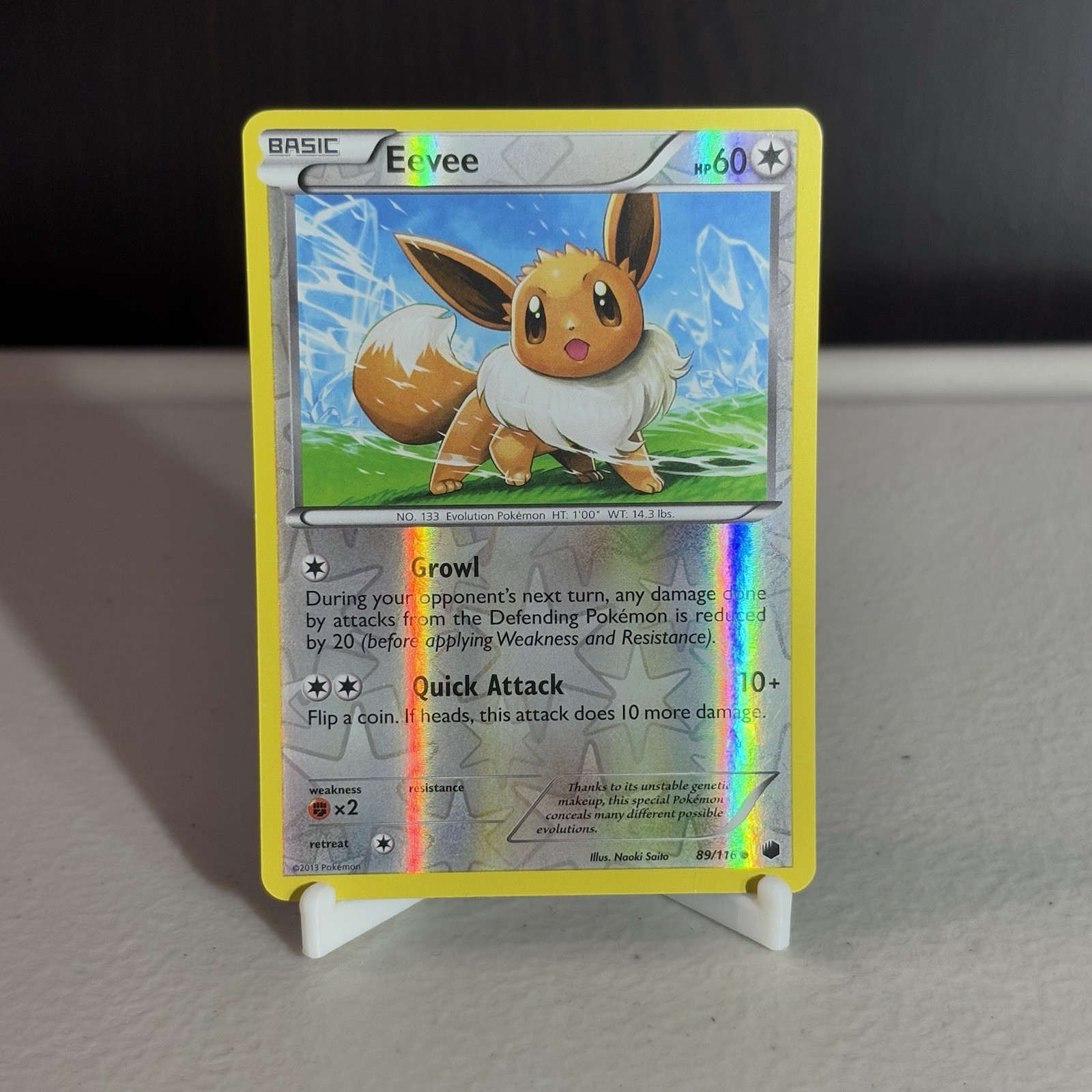Eevee 89/116 Plasma Freeze Reverse Holo Pokemon Card