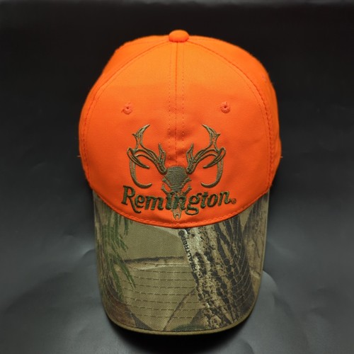 REMINGTON hat licensed orange adjustable cap camouflage brim - Picture 2 of 10