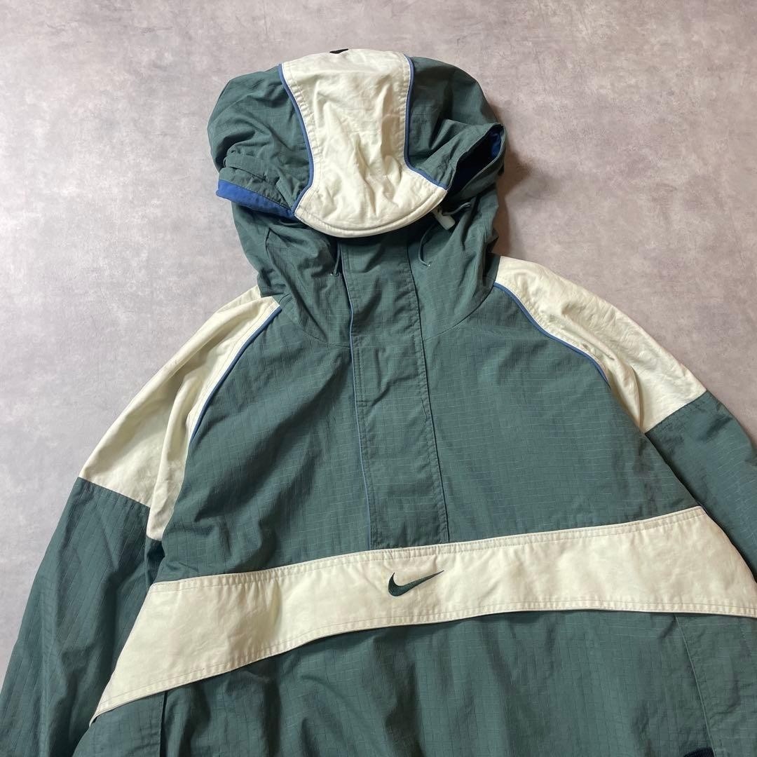NIKE ACG Men Anorak Parka Rare Green Jacket 90s Storm-Fit Heavyweight image 3