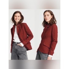Rag  Bone Slade Wool Blazer Black Cherry Size 0