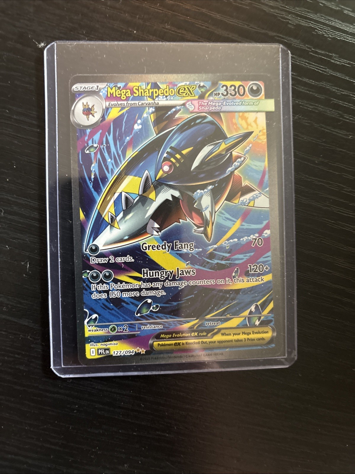 Mega Sharpedo EX 127/094 Me02: Phantasmal Flames Holo