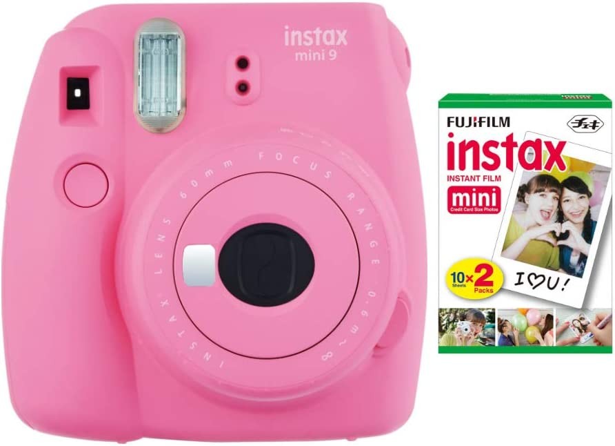 Fujifilm Instax Mini 9 Pink Camera with 20 Instant Films Bundle-image