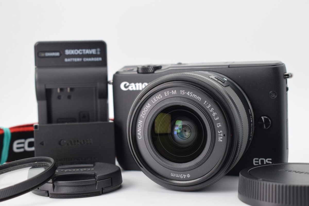 Canon EOS M10 Mirrorless Digital Camera Black EF-M 15-45mm IS STM