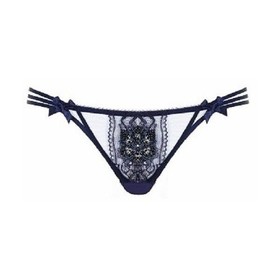 Agent Provocateur Soiree ARABELLA Thong L/4 NWT Navy Orig. $335 VERY RARE! [N2]