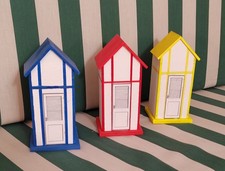 Cabina da spiaggia in legno riviera Romagnola, spogliatoio, vintage, fatto a man