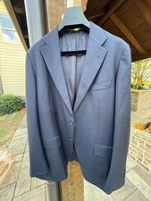 Suitsupply Navy Havana Suit Jacket 40R Pants 40x30 S110's Wool - Worn Once