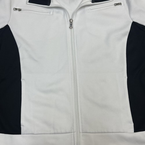 Giacca Ralph Lauren Active donna L bianca nera full zip tennis pickleball pista - Foto 6 di 16