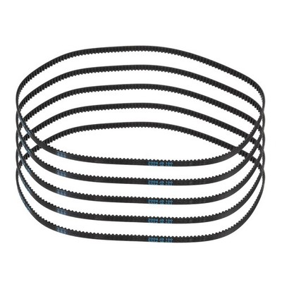5pcs HTD-3M Rubber Timing Belt 186 Teeth 558mm Pitch Length x 6mm Width