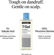 Neutrogena T/Gel Anti Dandruff Shampoo Sensitive Scalp Salicylic 150ml