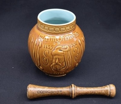 Vtg Ceramic Mortar Jar And pestal McCoy Schering An 1960's Maimonides
