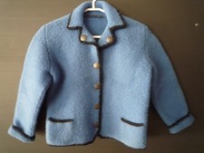 KinderTrachtenjanker Wolljanker Bayrischblau Gr. ca 140 Tirol super Qualität