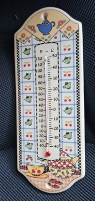 Beautiful Santa Barbara Ceramic Thermometer 