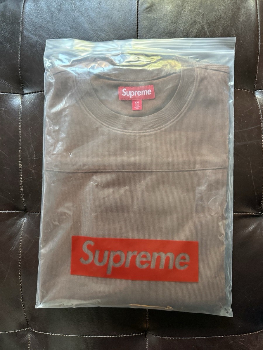 Supreme MASCOT L/S FOOTBALL TOP Brown FW25 Size XXL Cotton Jersey