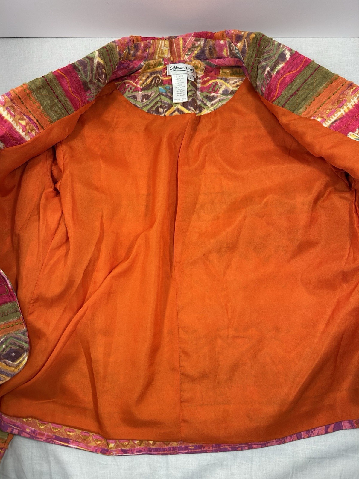 Coldwater Creek Boho Patchwork Blazer Jacket Size… - image 2