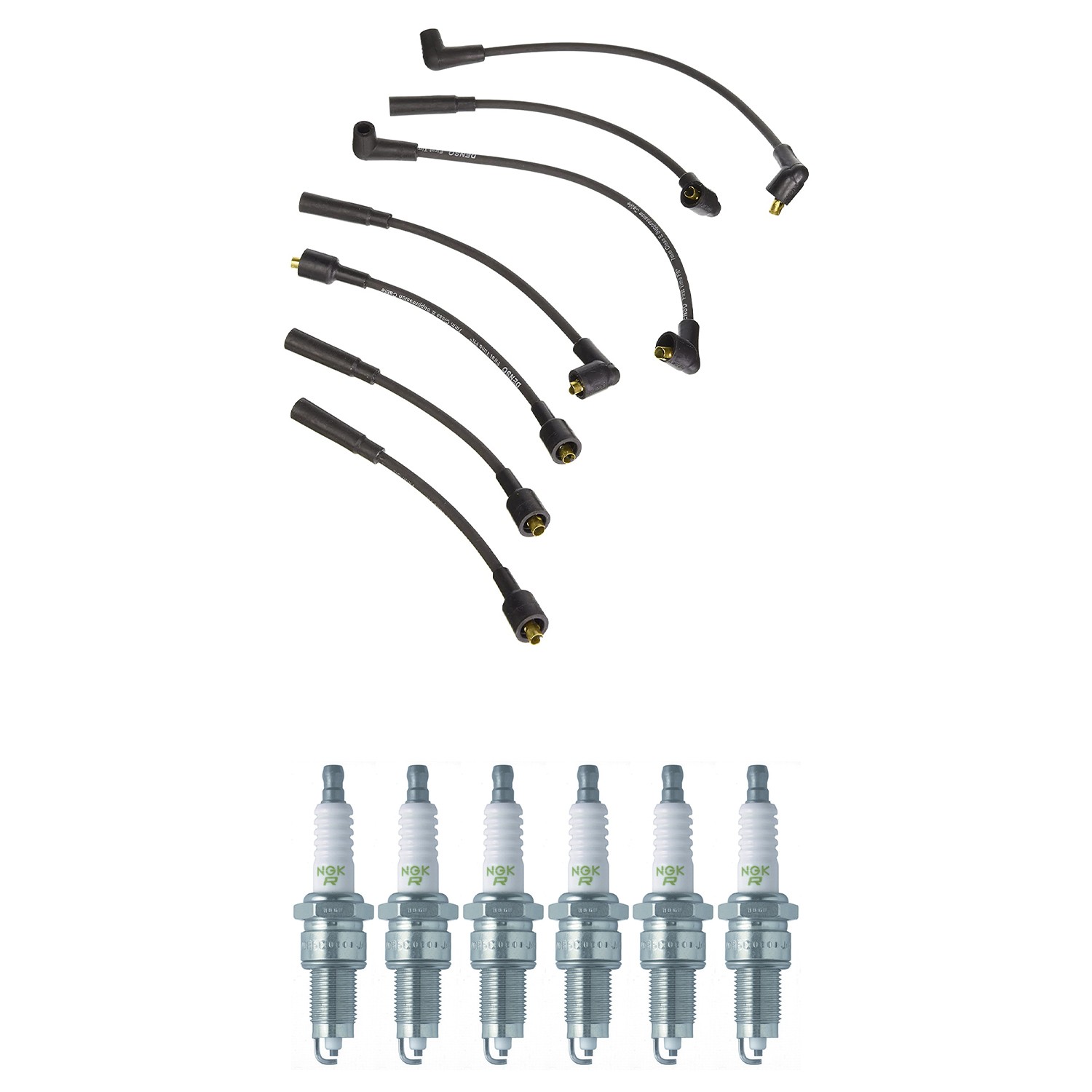 Denso Ignition Wire and NGK Spark Plug Kit for American Motors Concord 78-80 L6
